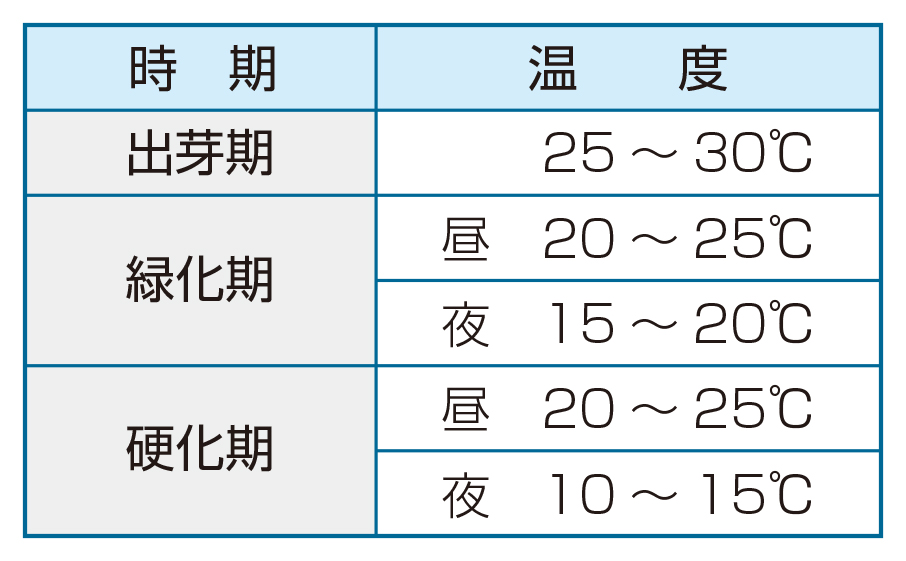 時期ごとの温度管理の目安